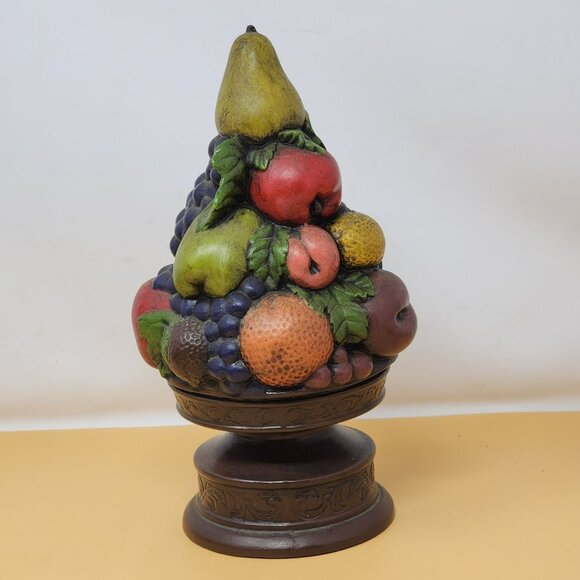 Vintage Ceramic Fruit Topiary Decor Majolica Style Centerpiece - Picture 3 of 10